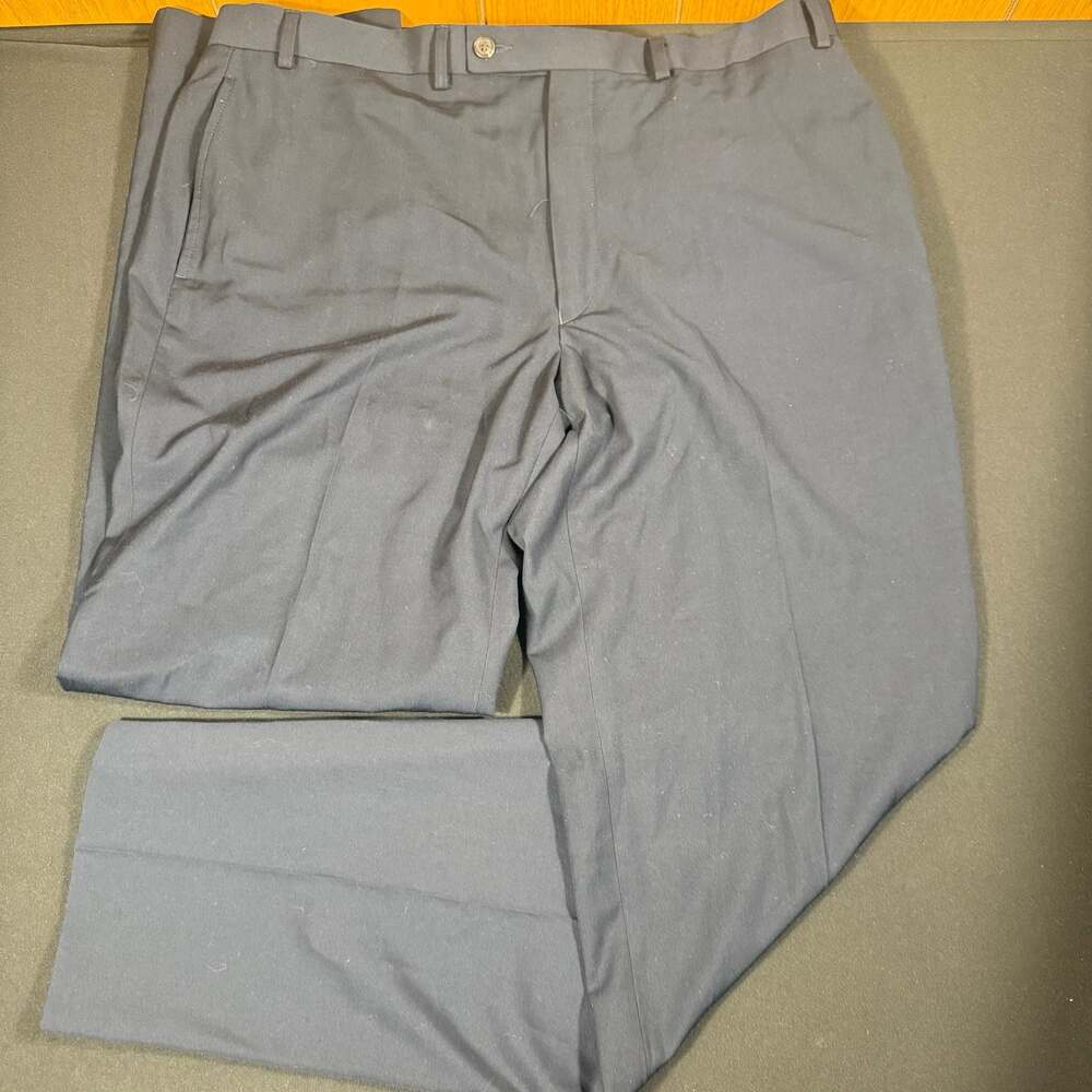 Lauren Ralph Lauren Dress Pants Mens 38x32 Black Flat Front Trousers